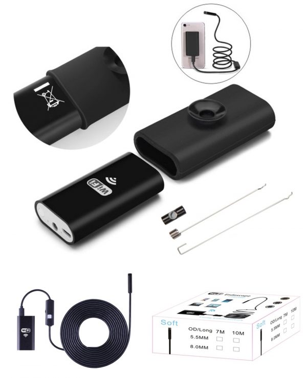 دوربین آندوسکوپی شلنگی 5 متری WIFI با انعطاف(فنری)دوربین شلنگی - تصویر 10